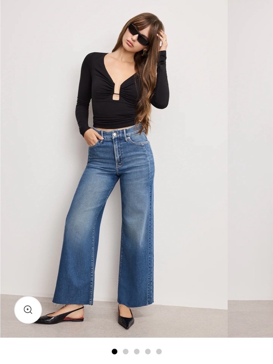 Good American Denim - NWT Good American “Good Skate Cropped Wide Jeans”, size 16